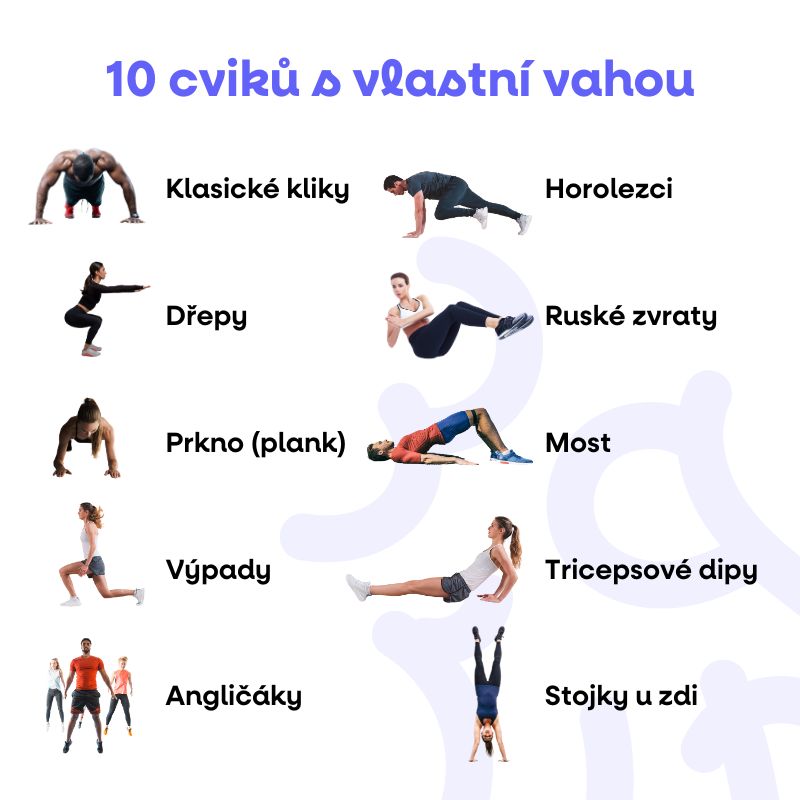 10 cviku  s vlastní vahou